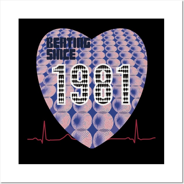 1981 - Heart Beating Since Wall Art by KateVanFloof